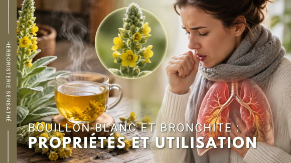 Bouillon-blanc et bronchite  propriétés et utilisation - Herboristerie Sensathé